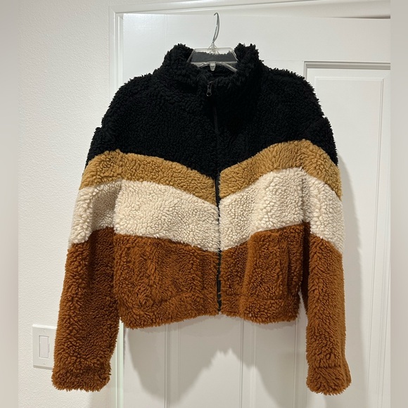 La Hearts Jackets & Blazers - LA Hearts Teddy Colorblock Jacket